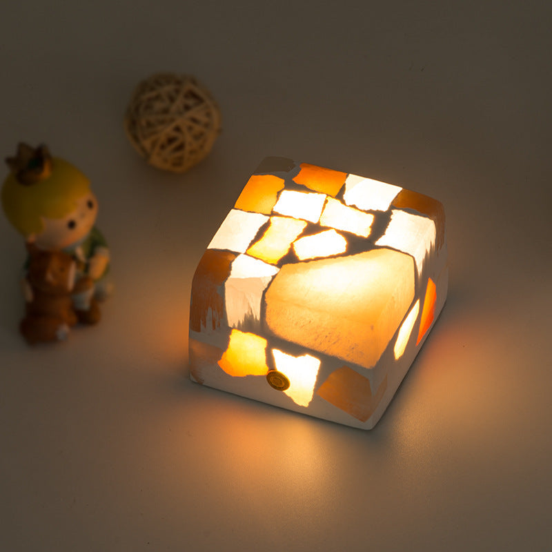 Yeso, mineral de azúcar, pequeña luz de noche, chica de ensueño, corazón