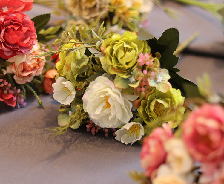 Decorazione Mazzo Fiori Artificiali di Seta