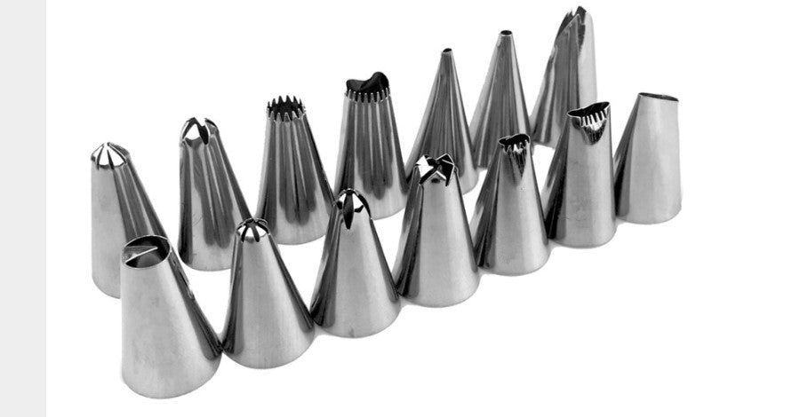 Beccucci per sac à poche in silicone, riutilizzabili, set da 14 beccucci