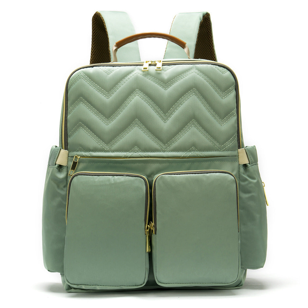 Large capacity travel retro style mother baby backpack