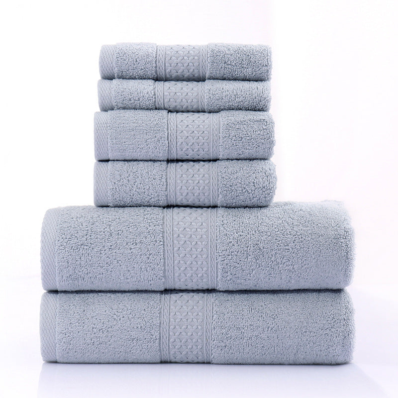 Set Of Pure Cotton Bath Towels Six Piece