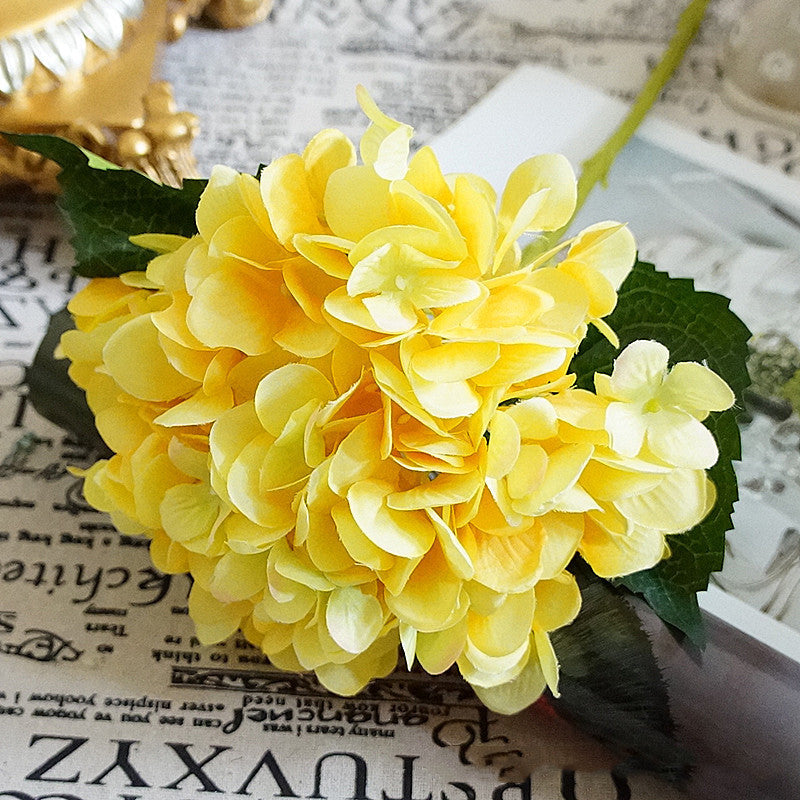 Hortensia de seda, flores artificiales