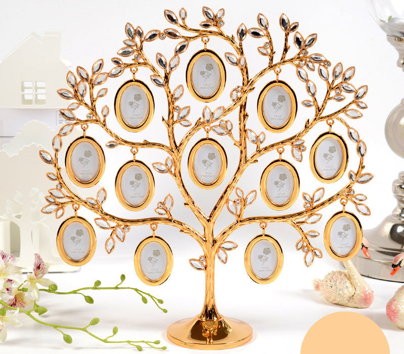 Rhinestone Family Tree Photo Frame Tree Memorial Day Gift