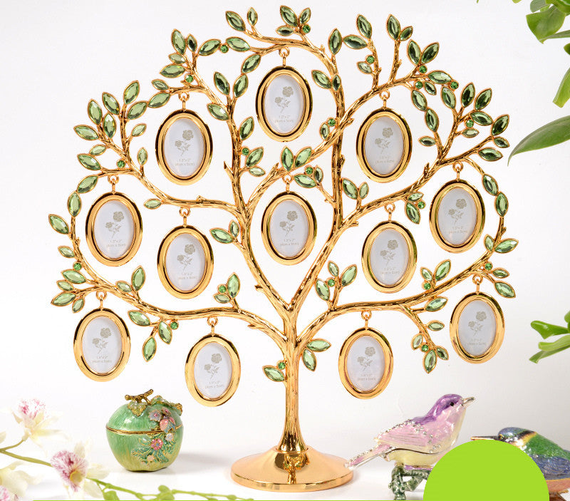 Rhinestone Family Tree Photo Frame Tree Memorial Day Gift