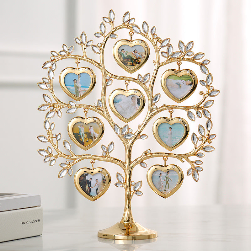 Rhinestone Family Tree Photo Frame Tree Memorial Day Gift