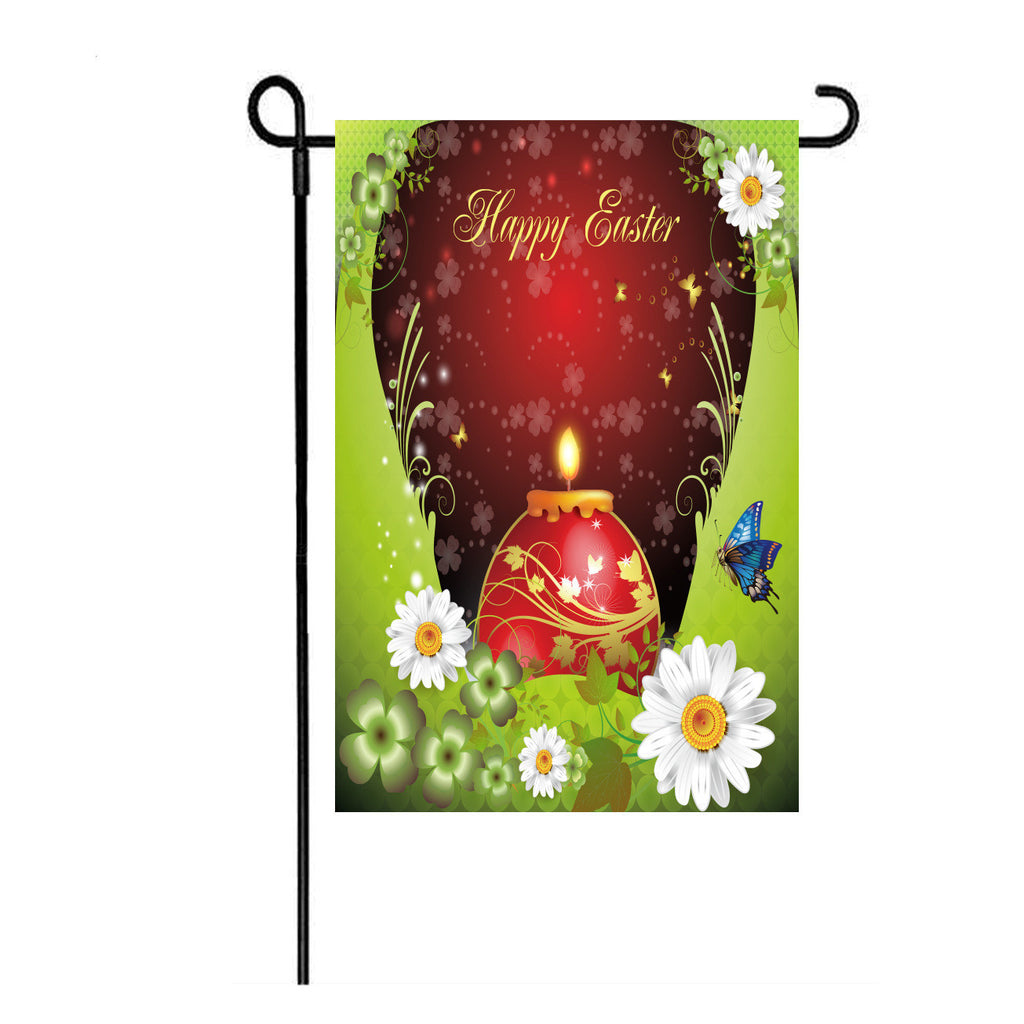 Burlap Easter Bunny Garden Flag