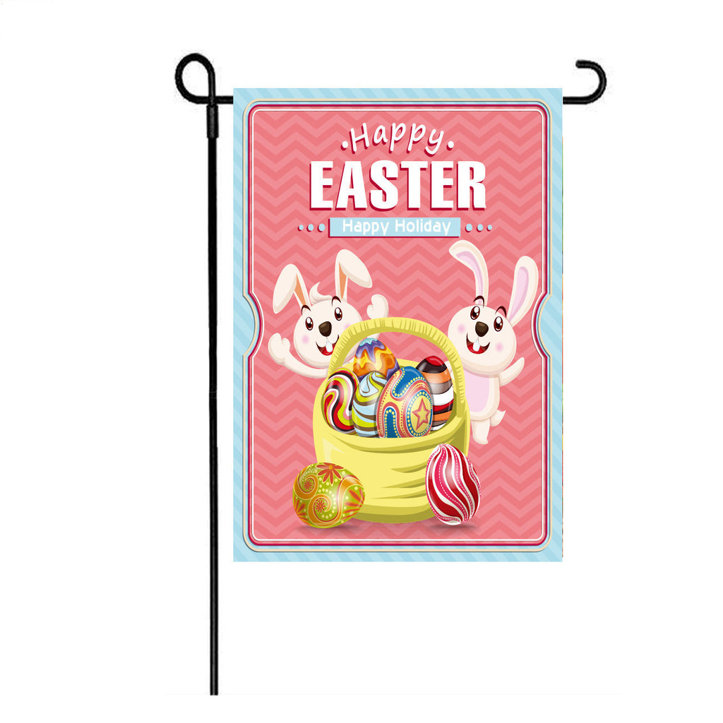 Burlap Easter Bunny Garden Flag