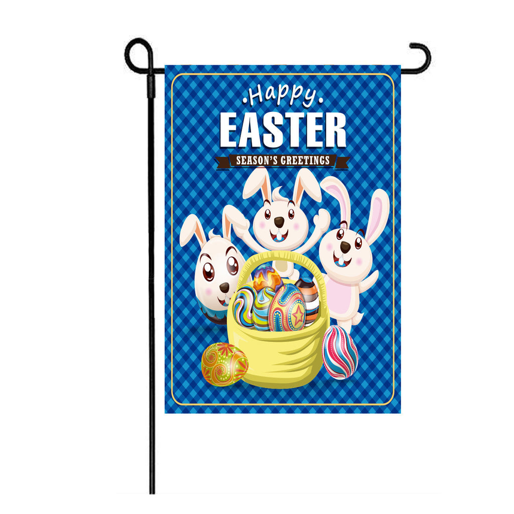 Burlap Easter Bunny Garden Flag