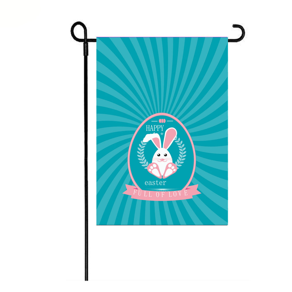 Burlap Easter Bunny Garden Flag
