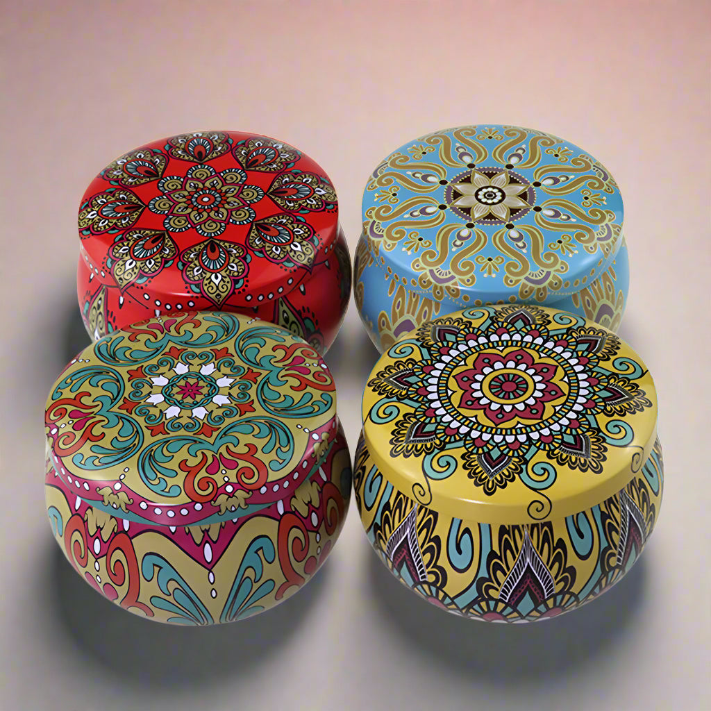 Duftkerzen, atemberaubendes Aroma, Paket mit Sprüchen, schöne Geschenkbox, 4 Stück