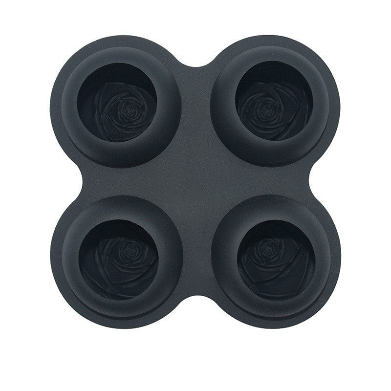 Moldes de hielo de silicona con forma de rosa grande en 3D