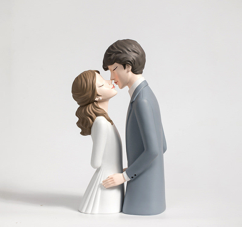 Adornos dulces para parejas, decoraciones de boda modernas, creativas y sencillas.