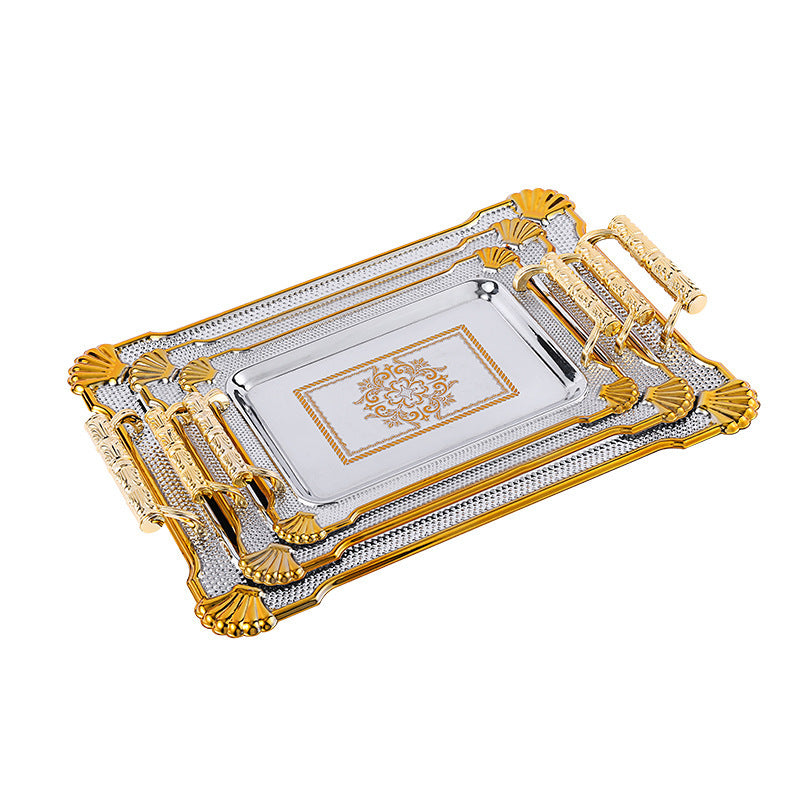 Point House und andere Edelstahl-Tabletts im europäischen Stil