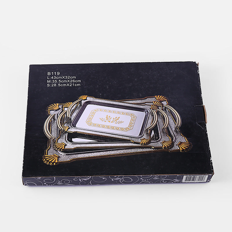 Point House und andere Edelstahl-Tabletts im europäischen Stil