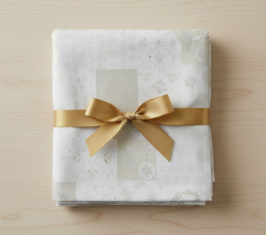 Tovaglia Natalizia "Parigi" en Cotone con Lurex | Variar medida | Personalizable