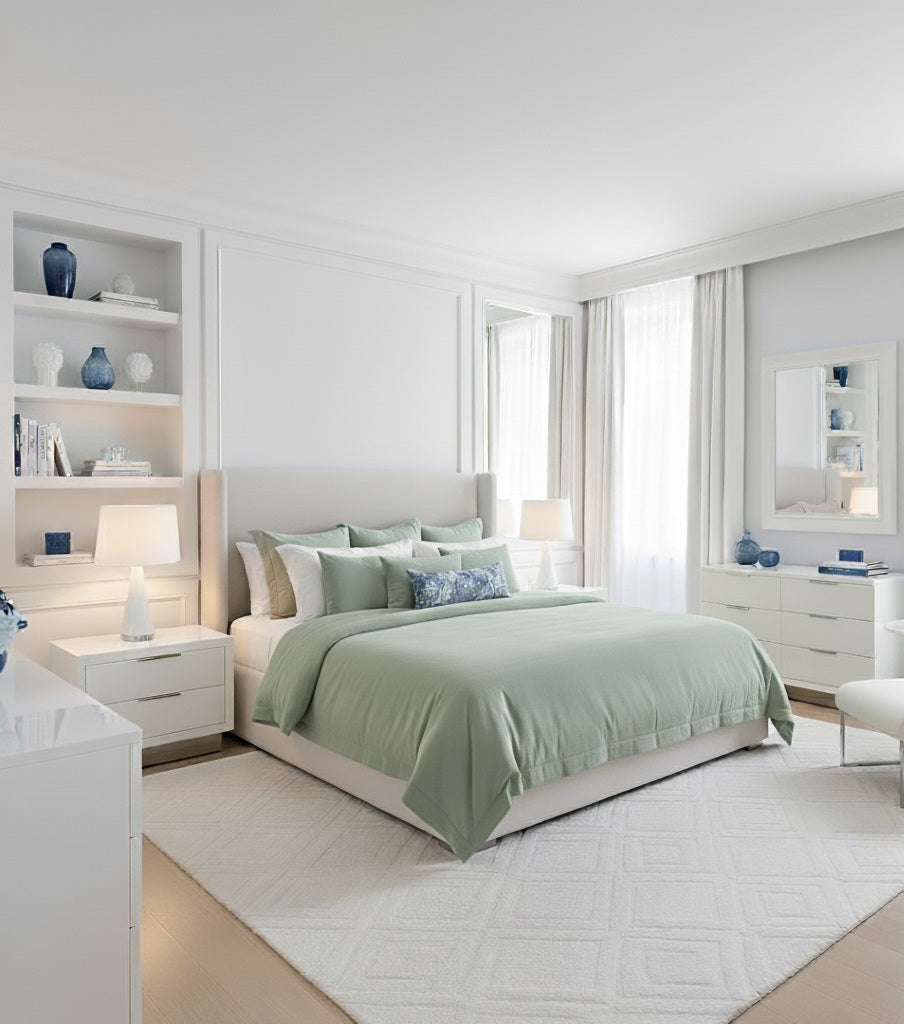 Copripiumino en algodón percalle – Tinta unita 