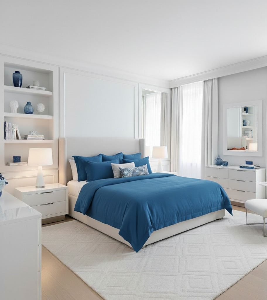 Copripiumino en algodón percalle – Tinta unita 