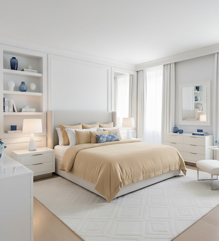 Copripiumino en algodón percalle – Tinta unita 