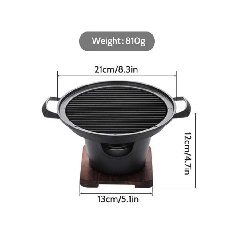 Sartén antiadherente BBQ Mini Grill, sin miedo a quemarse