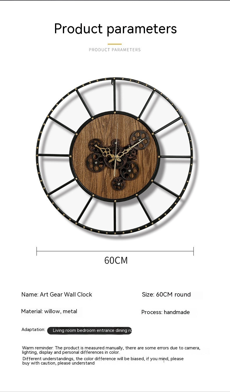 Clock Decorative Creative Mechanical Style