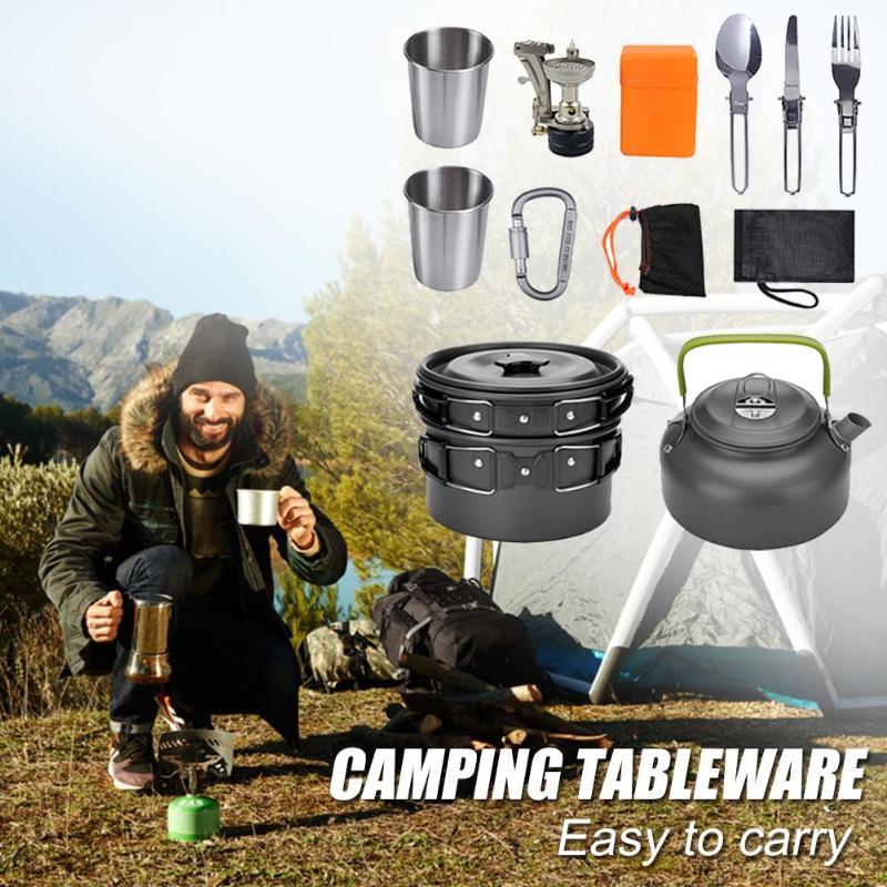 Cookware Kit Outdoor Camping Set Aluminum Equipment