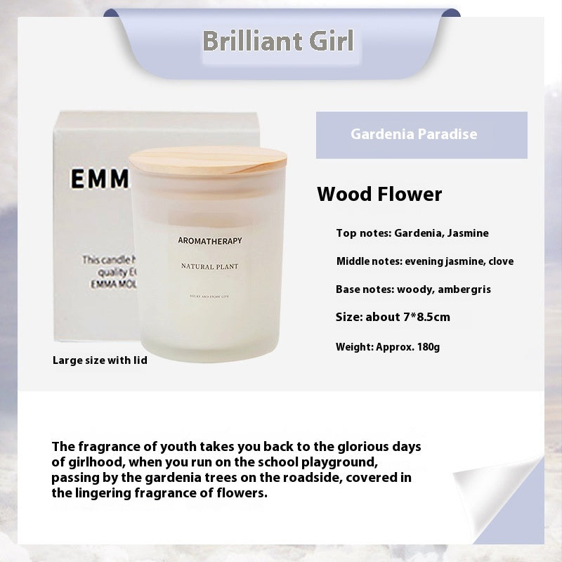 Scented Candles FIne Glass Jar Sealed With Wooden Lid