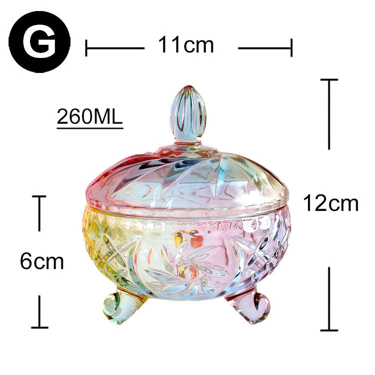 Luxury European style storage jar, colorful glass (Ideal for Candle Making)