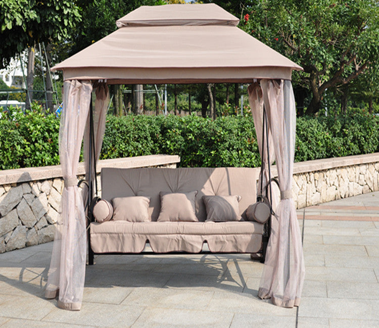 Wrought Iron Cast  Swing Rocking Chair Outdoor Three-person