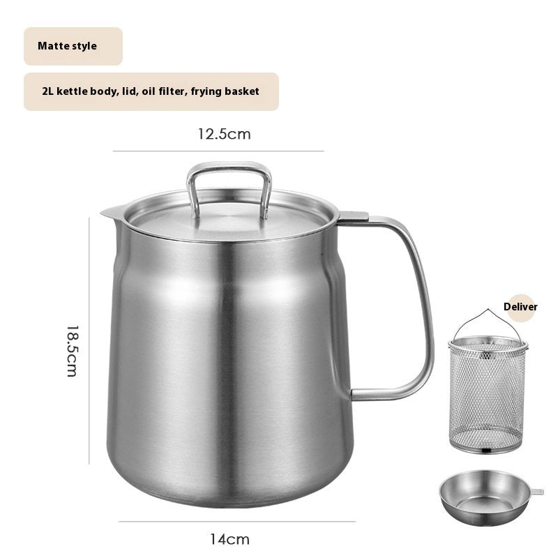 Deep Fryer Stainless Steel Versatile Oil Filter Vessel Large Capacity
