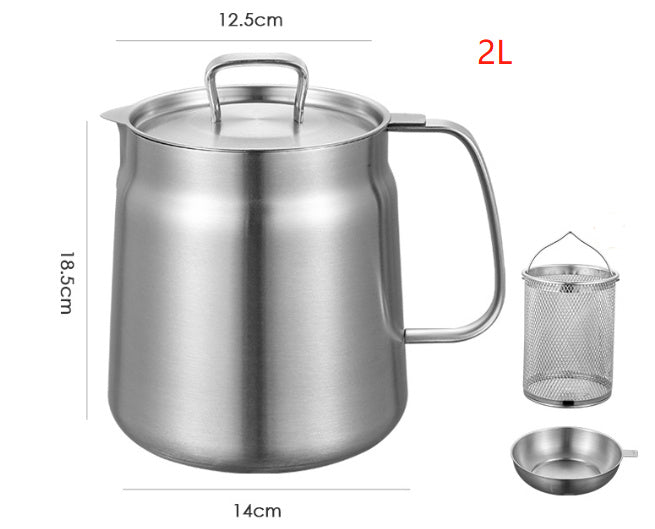 Deep Fryer Stainless Steel Versatile Oil Filter Vessel Large Capacity