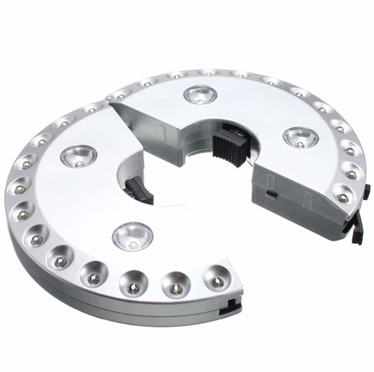 Lámpara de sombrilla con luz LED para jardín y playa.