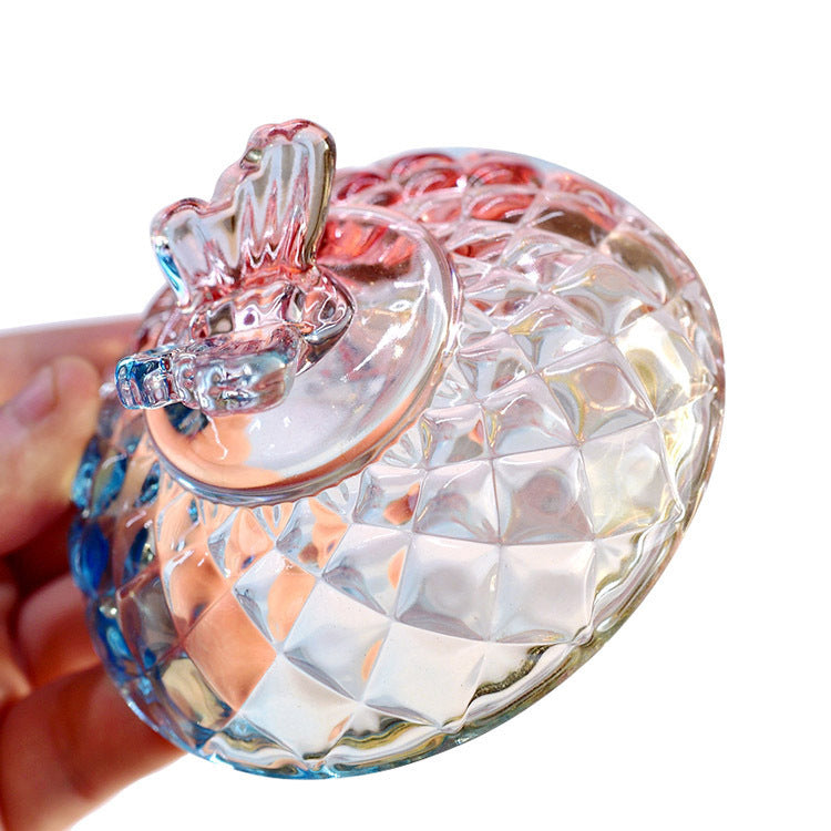 Luxuriöses Vorratsglas im europäischen Stil, buntes Glas (ideal für die Kerzenherstellung)