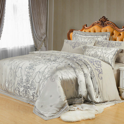 Bed Full Cotton Four-piece Linen and Duvet Cover