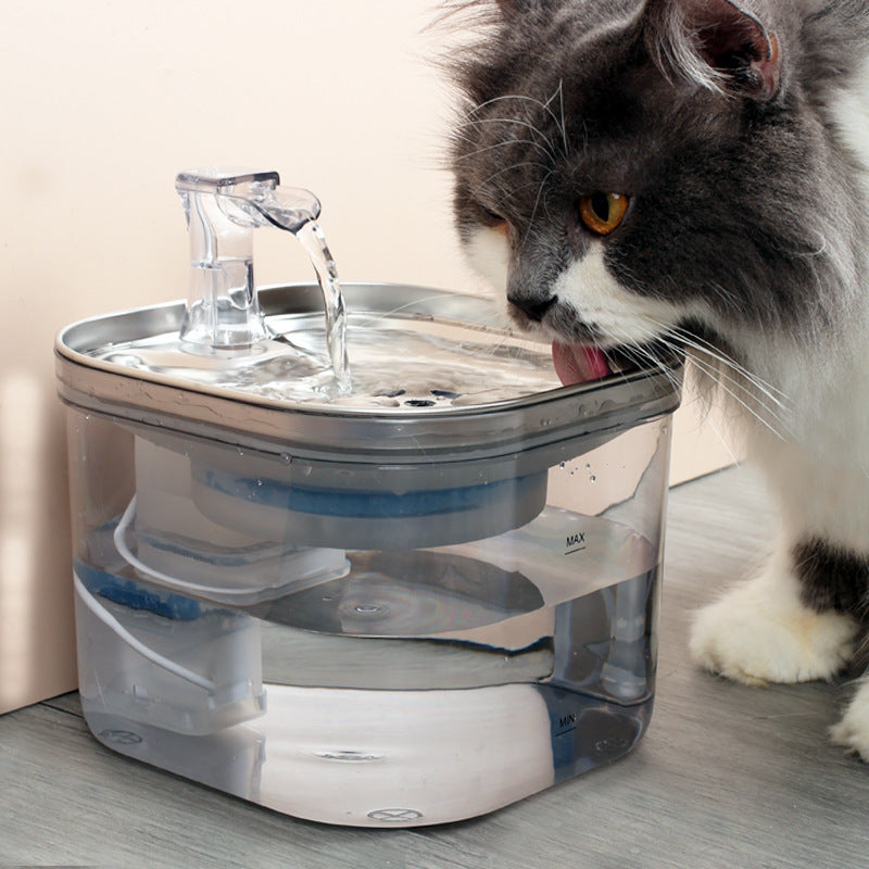 Haustier Katze Hund Edelstahl Automatische Zirkulation Wasser Dispenser Intelligente Brunnen Haustiere Zubehör