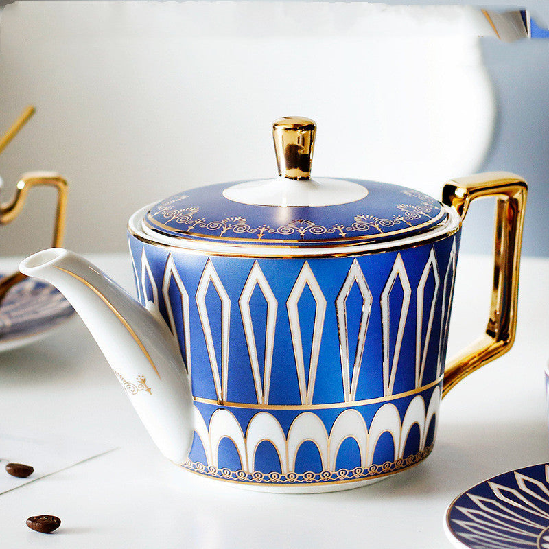 Juego de taza de café de cerámica europea con plato y cucharilla