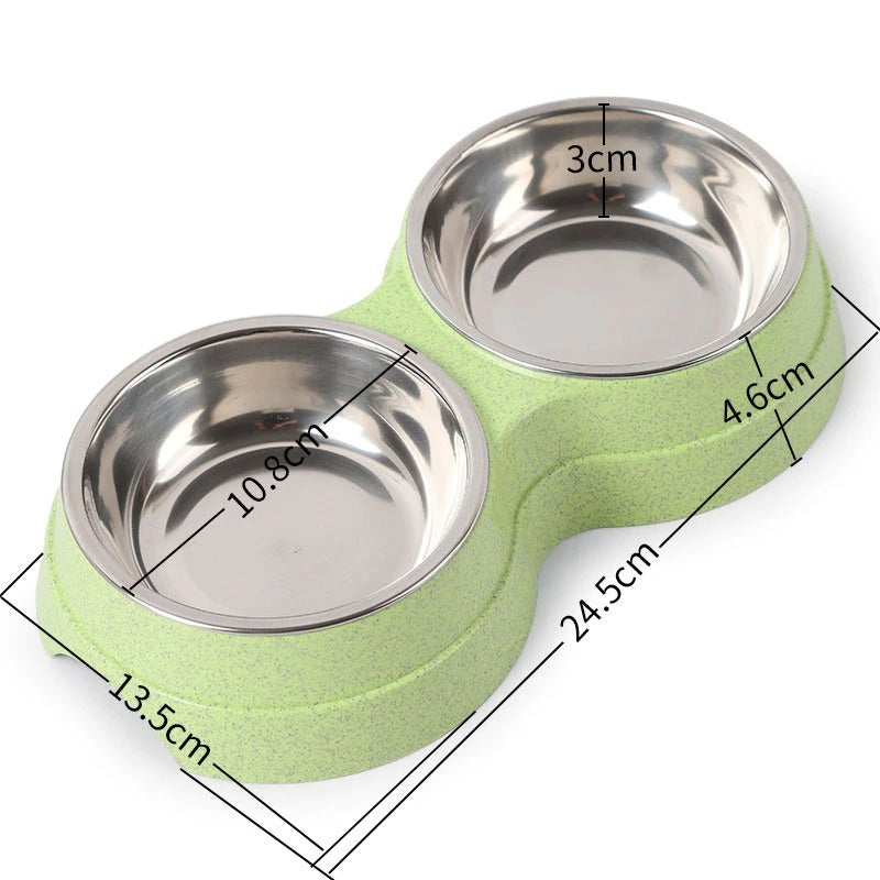 Pet Bowl Stainless Steel Double Functional