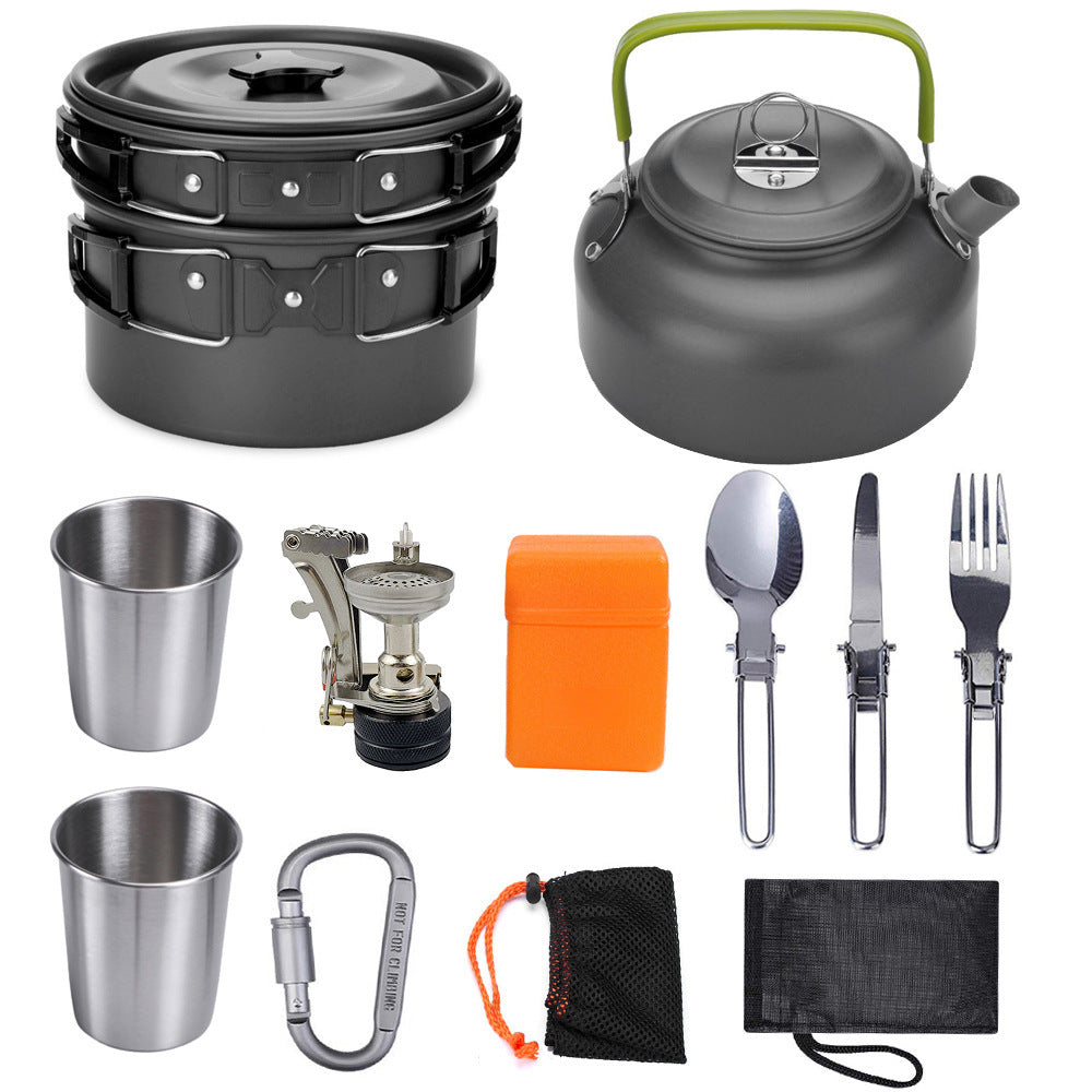 Cookware Kit Outdoor Camping Set Aluminum Equipment