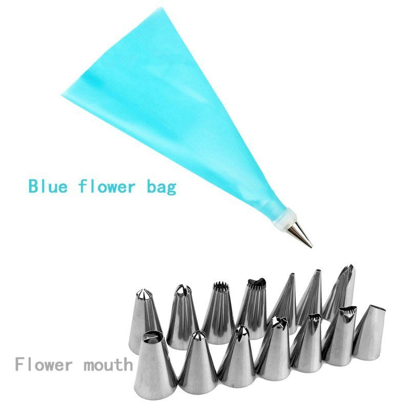 Silicone Pastry Bag Nozzles  Reusable Pastry Bags 14 Nozzle Set