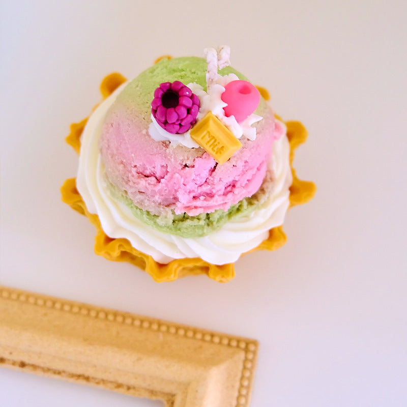 Cup Cake Kerzen Creme Dessert
