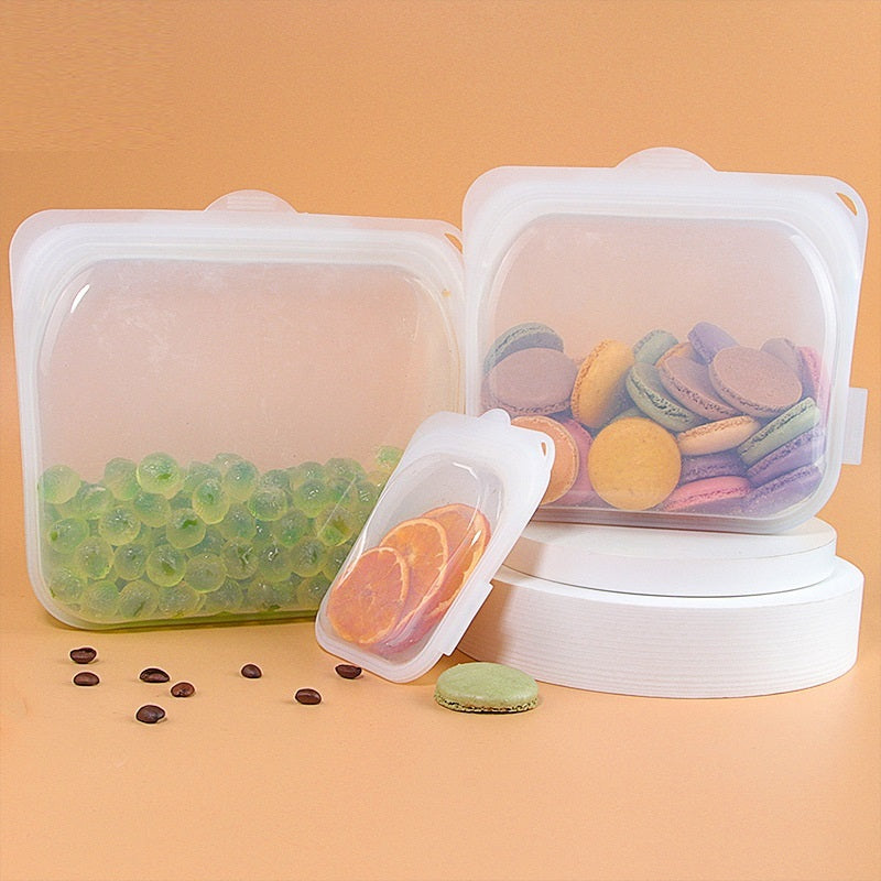 Bolsa de conservación de alimentos de gel de sílice resistente a altas temperaturas para herramientas de cocina.