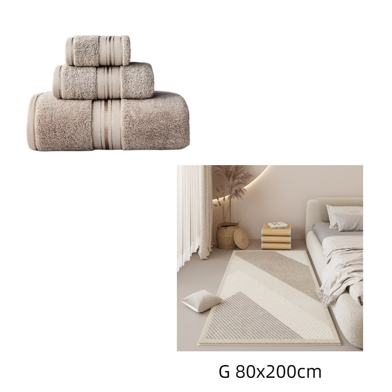 Pure Cotton Thick  Bath Towel Set