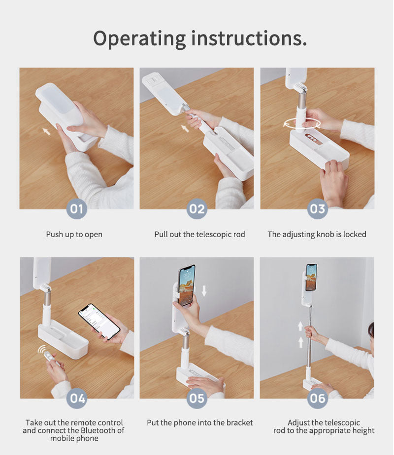 Mobile Phone Holder Bluetooth Remote Control.