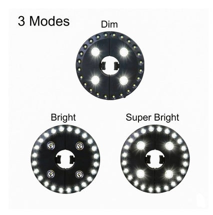 Lámpara de sombrilla con luz LED para jardín y playa.