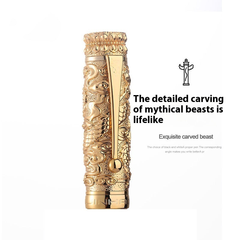 Penna con punta placcata oro 18 carati, regalo bicolore