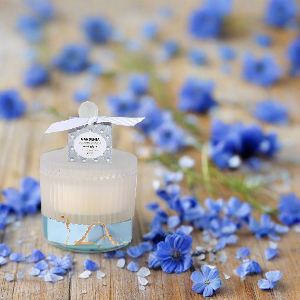 ZIGZAG GLASS POT SCENTED CANDLE