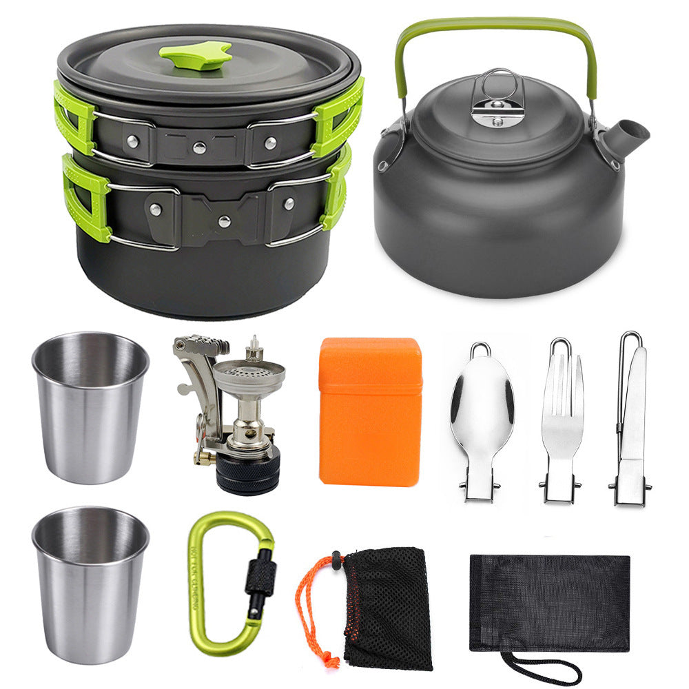 Cookware Kit Outdoor Camping Set Aluminum Equipment