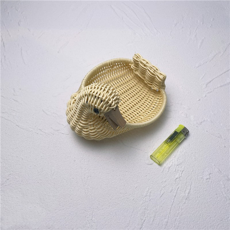 Aufbewahrungskorb aus geflochtenem Bambus