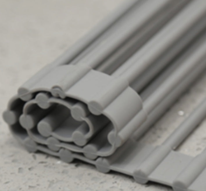 Escurridor de fregadero de cocina plegable de acero inoxidable