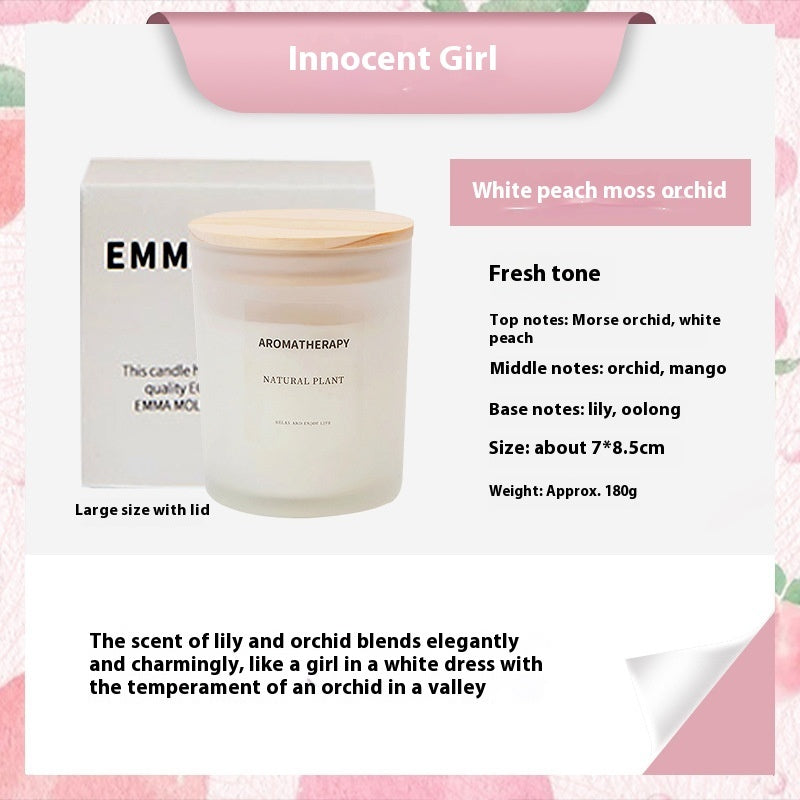 Scented Candles FIne Glass Jar Sealed With Wooden Lid