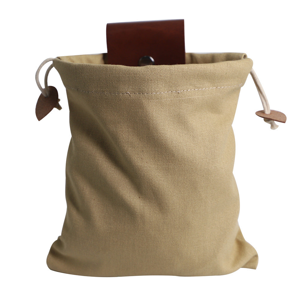 Leather Canvas Pouch Bag Camping or Hunting